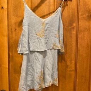 Blue and gold romper